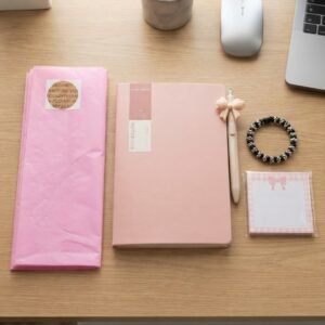 Kit de Escritorio Completo con libreta y Accesorios Rosa
